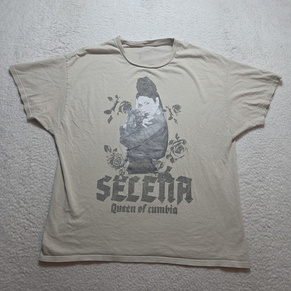 selena Other - Selena T-shirt Queen of Cumbia Size XL Mens Faded Distressed Grunge
